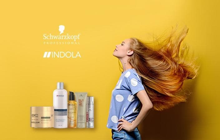 Скидка 60% на Schwarzkopf и Indola